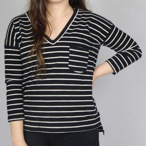 Madewell Striped Side Zip  Top